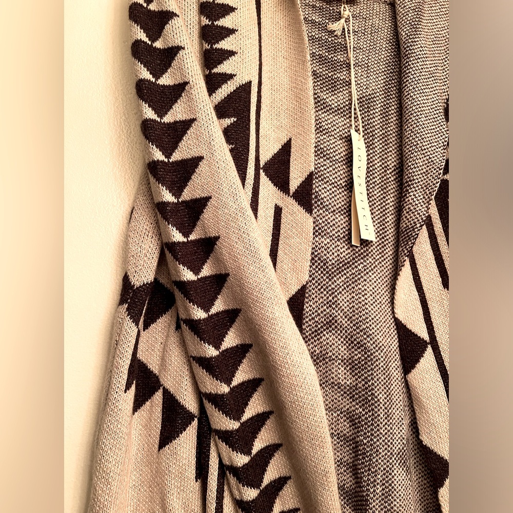 LOVESTITCH tribal cardigan hoodie.  New with Tags.